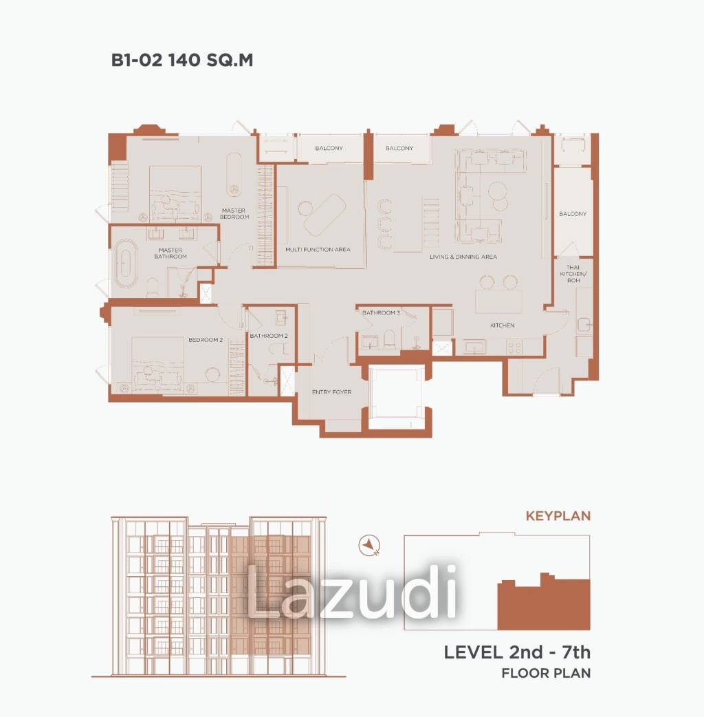 2 Bed 2 Bath 140 SQ.M. Adler Chan Road
