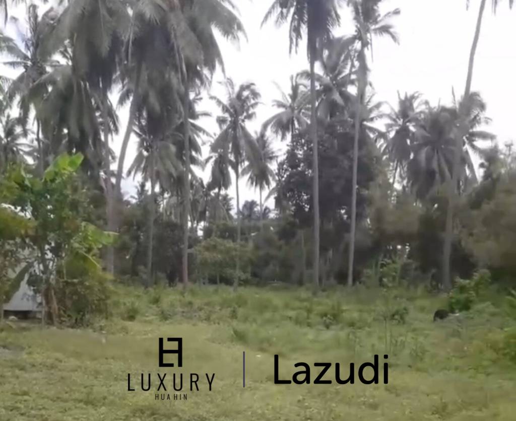 Prime 332 Sqm Land Plot in Bang Saphan - 200m From The Beach