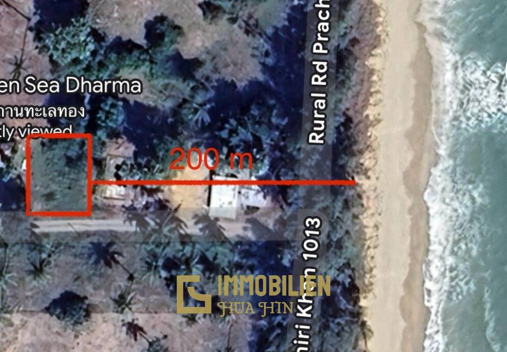 Prime 332 Sqm Land Plot in Bang Saphan - 200m From The Beach