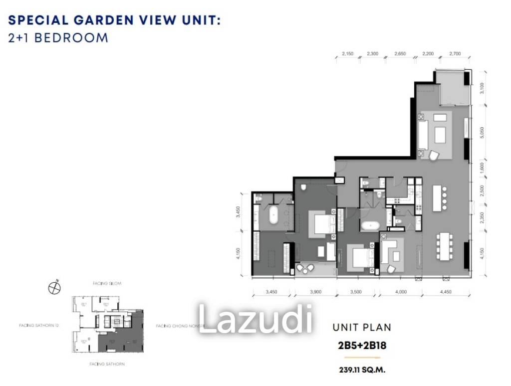 2 Beds 3 Baths 239.11 SQ.M. Tait 12