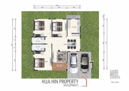 3 Bed 2 Baths 139 SQ.M Baan Sritara Hua Hin