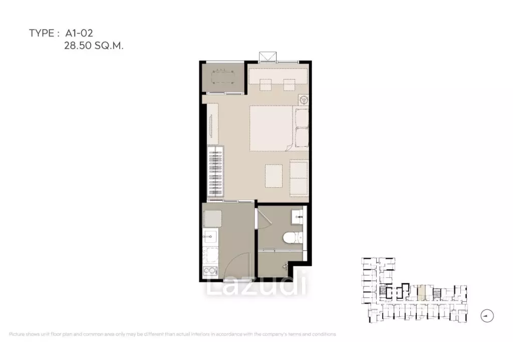 Studio 1 Bath 28.52 SQ.M Life Phahon-Ladprao