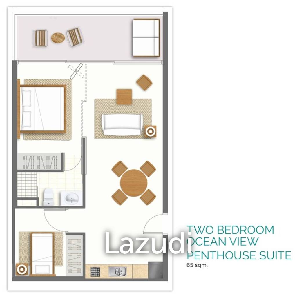 2 Bed 1 Bath 65 SQ.M Code Samui