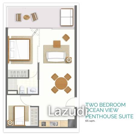 2 Bed 1 Bath 65 SQ.M Code Samui
