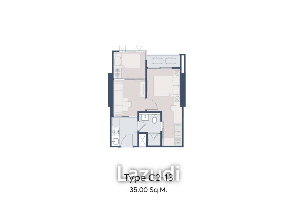 1 Bed Plus 1 Bath 35 SQ.M Life Charoennakhon-Sathorn