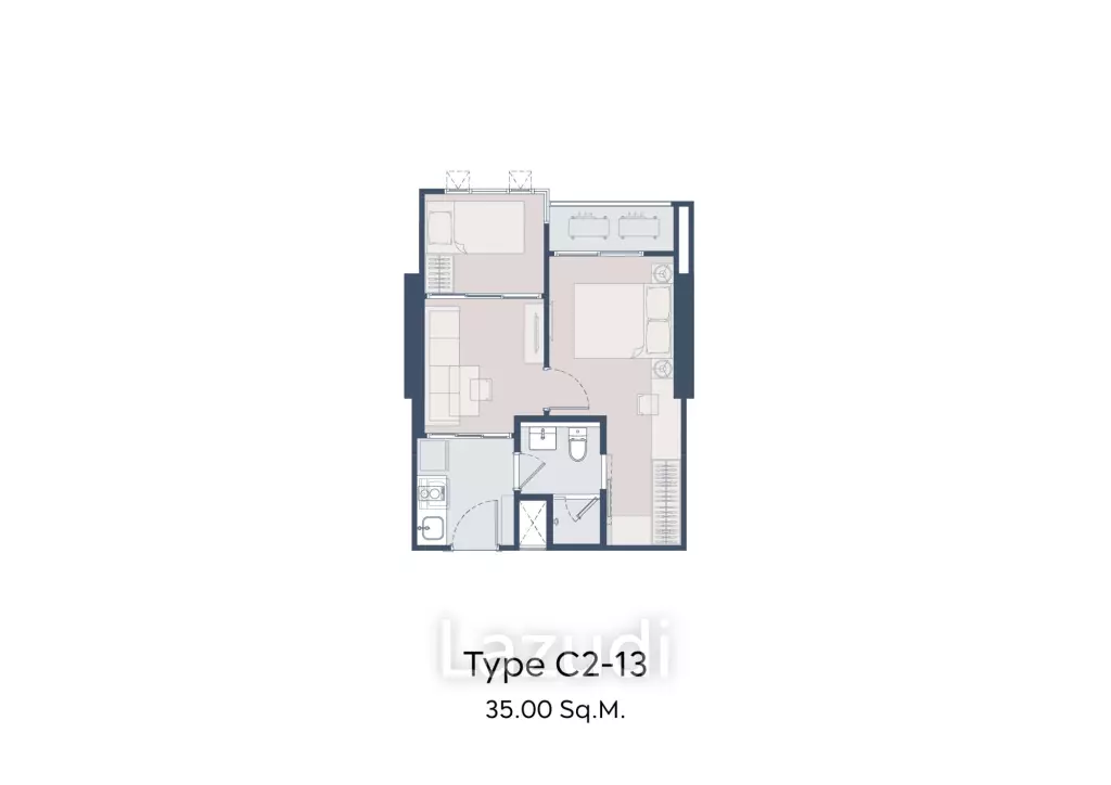 1 Bed Plus 1 Bath 35 SQ.M Life Charoennakhon-Sathorn