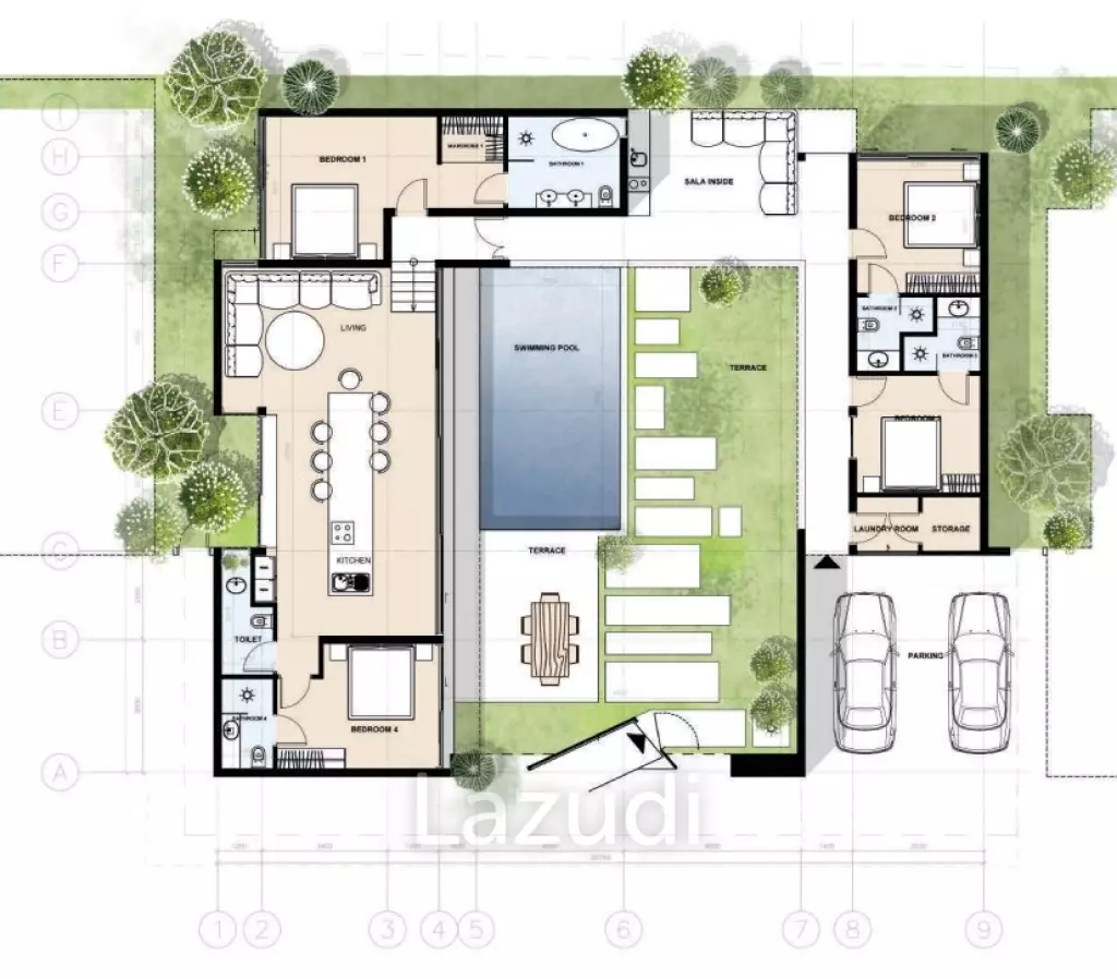 4 Bed Sea & Mountain View Villa in Plai Laem
