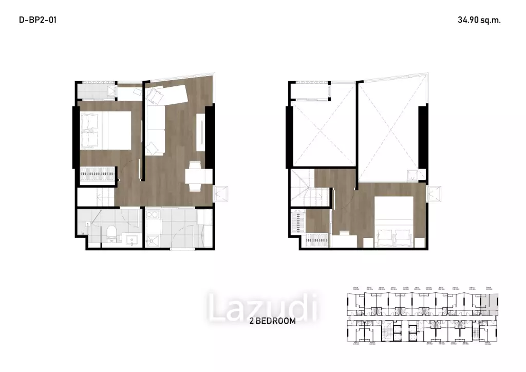 1 Bed Plus Duplex 35.31 SQM SOHO Bangkok Ratchada