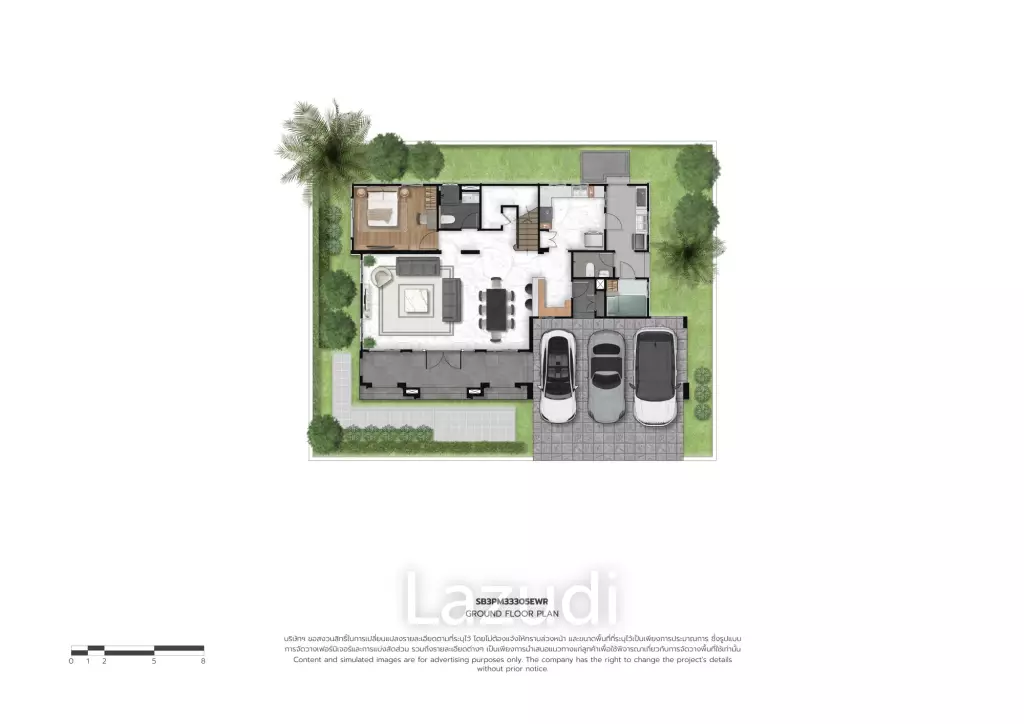 4 Bed 4 Bath 333 SQ.M The Palm Residences Watcharapol