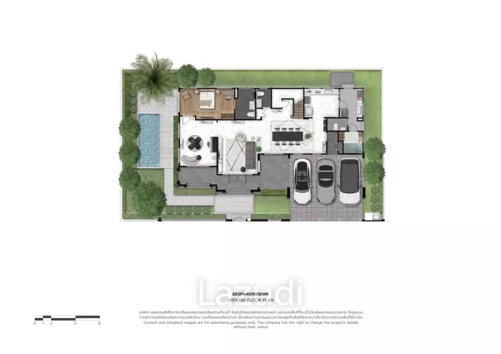 4 Bed 5 Bath 409 SQ.M The Palm Residences Watcharapol