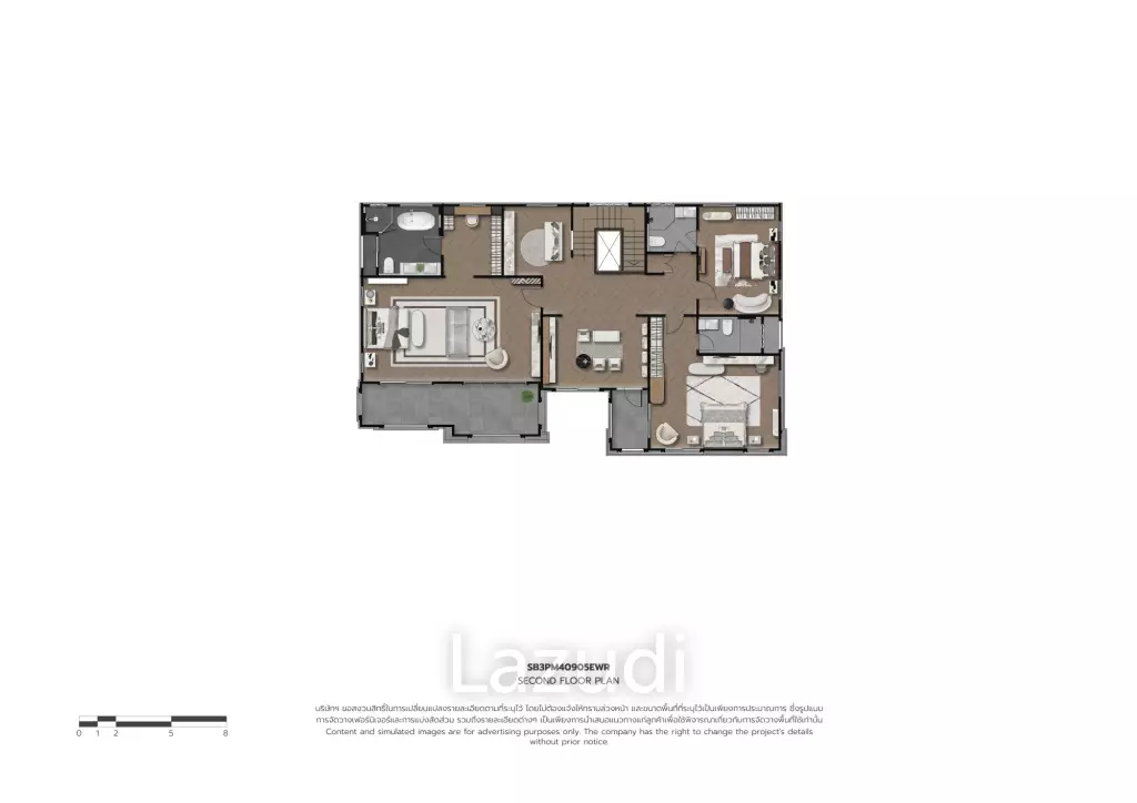 4 Bed 5 Bath 409 SQ.M The Palm Residences Watcharapol