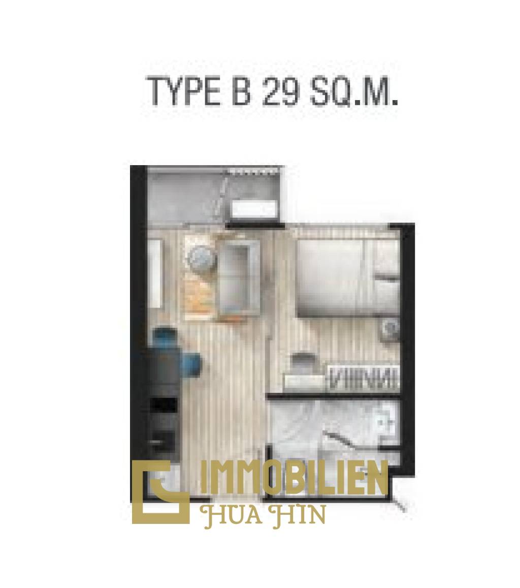 29 m² 1 Chambre 1 Salle de bain Condominium Pour Vente