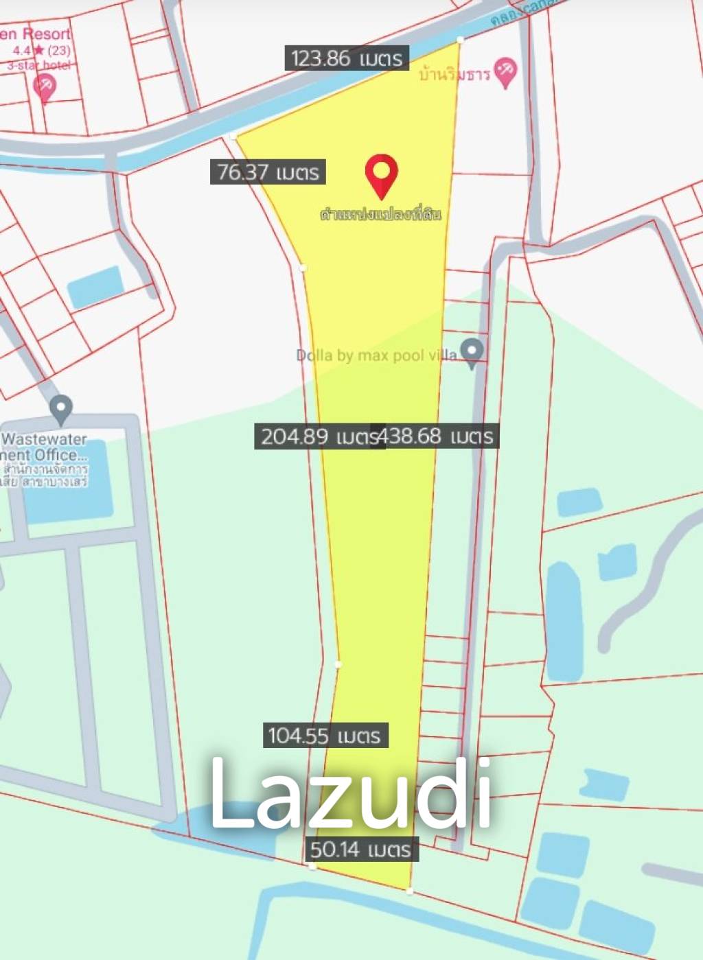 15 Rai 392 SQ.W. Land Plot Size in Bang Saray