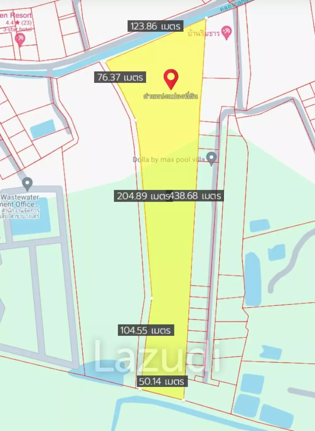 15 Rai 392 SQ.W. Land Plot Size in Bang Saray