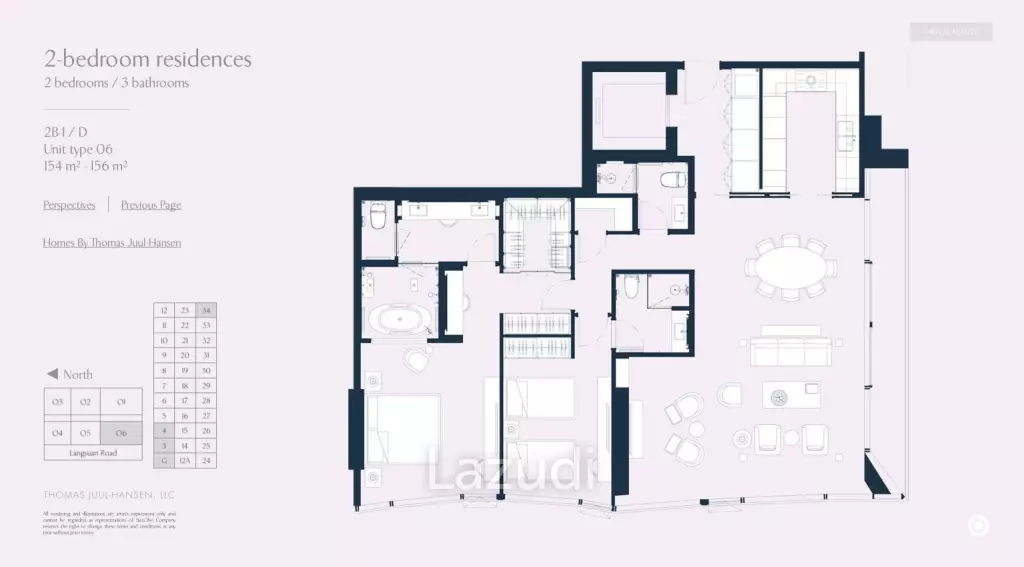 2 Bed 3 Bath 154 SQ.M SCOPE Langsuan