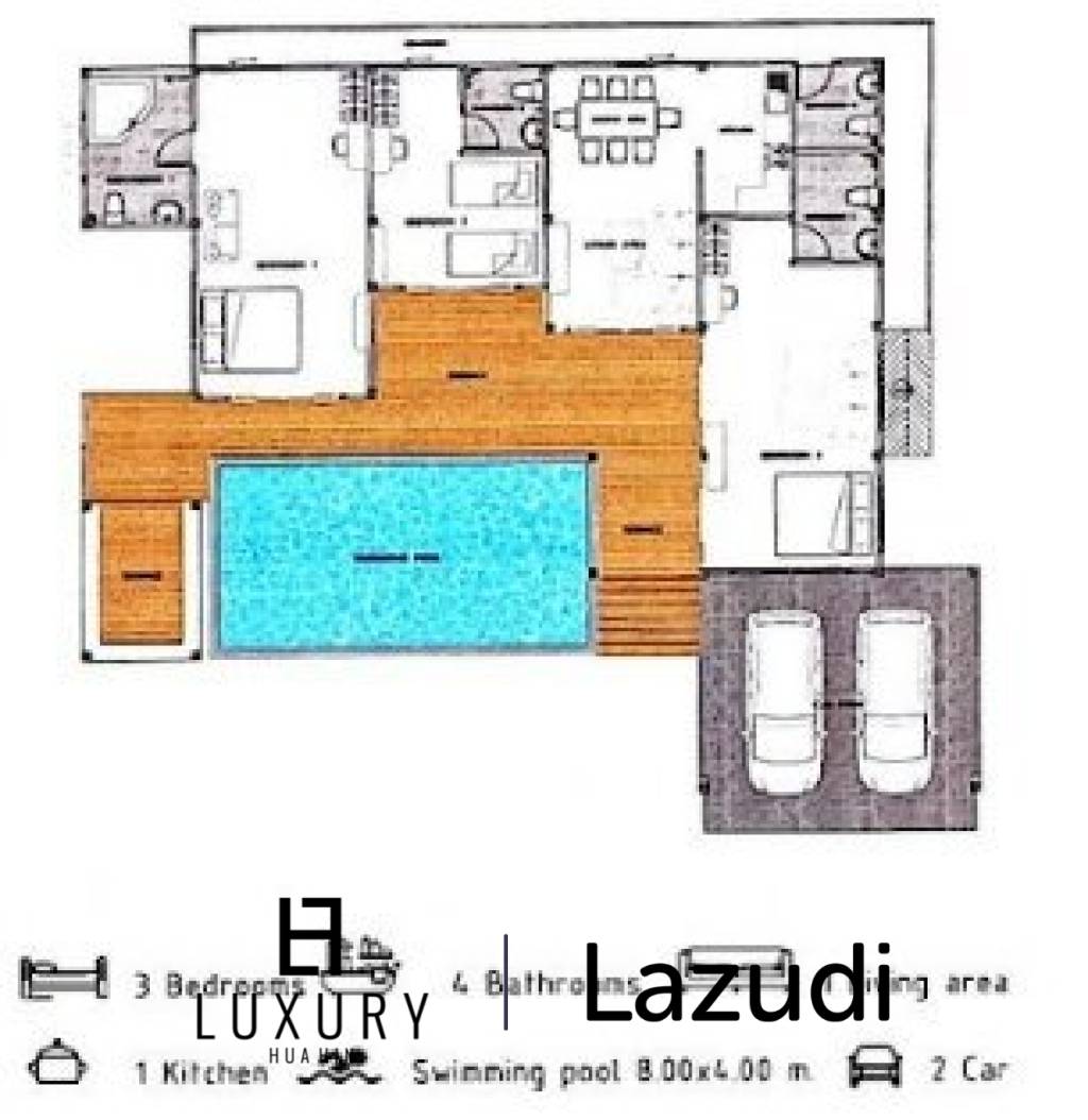 420 metro cuadrado 3 ` 4 Baño Villa de Venta