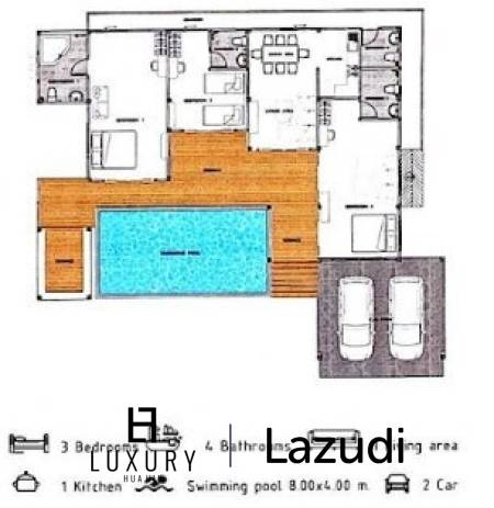 420 metro cuadrado 3 ` 4 Baño Villa de Venta