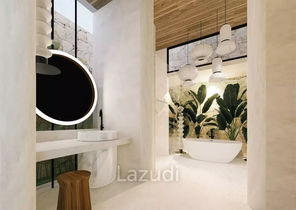 CONTEMPORARY VILLA IN BALANGAN WITH ROOFTOP TERRACE AND BBQ AREA
