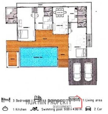 3 Beds 4 Baths 227.90 SQ.M Villa Hill Hua Hin - Pranburi