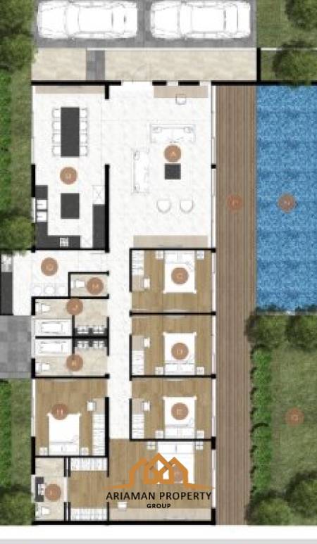 Selection of 3/4/5 bed pool villas in bophut