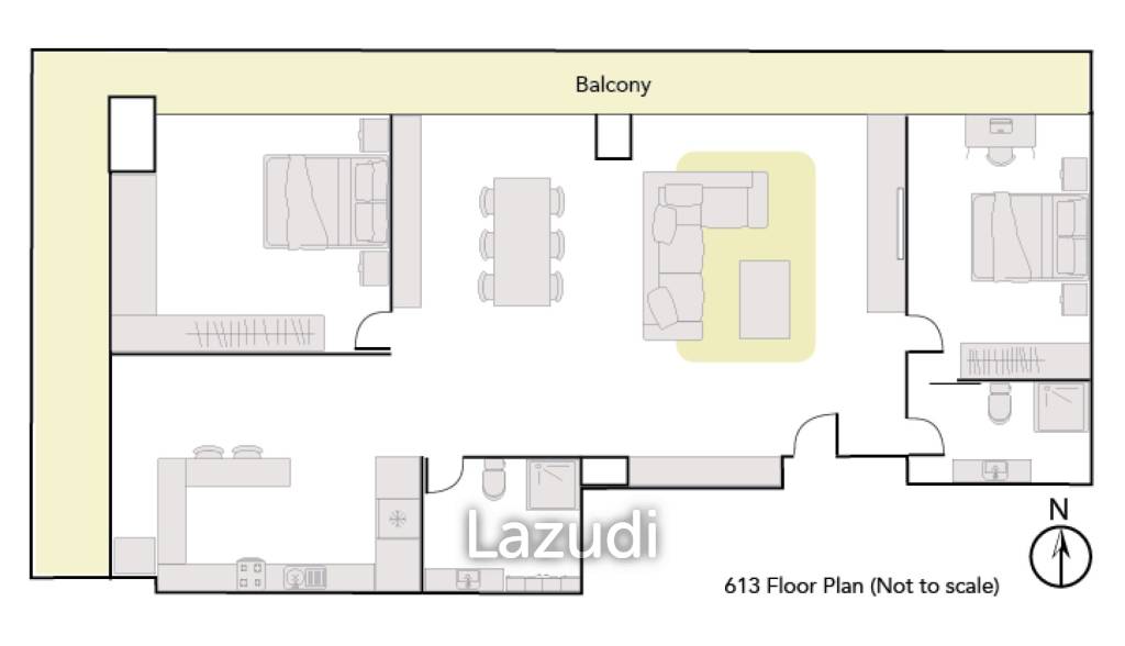 Two Bedrooms Corner Unit, Foreign Quota Peaks Garden