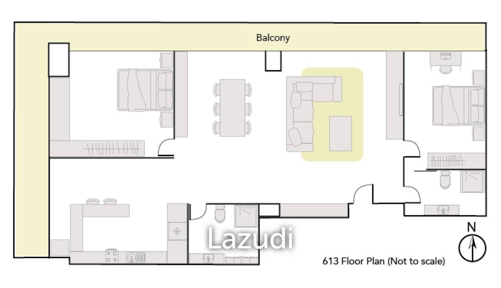 Two Bedrooms Corner Unit, Foreign Quota Peaks Garden