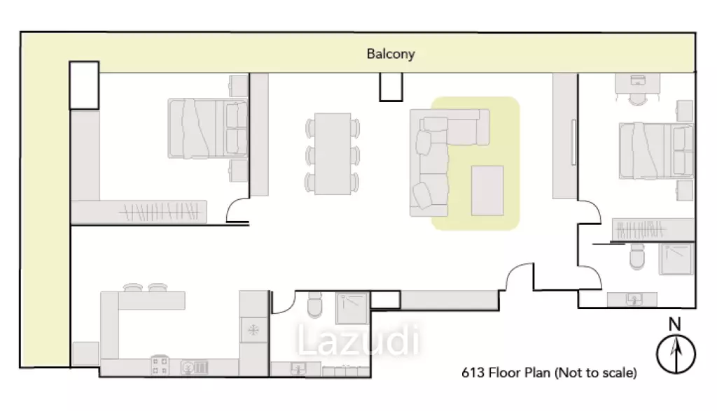 Two Bedrooms Corner Unit, Foreign Quota Peaks Garden