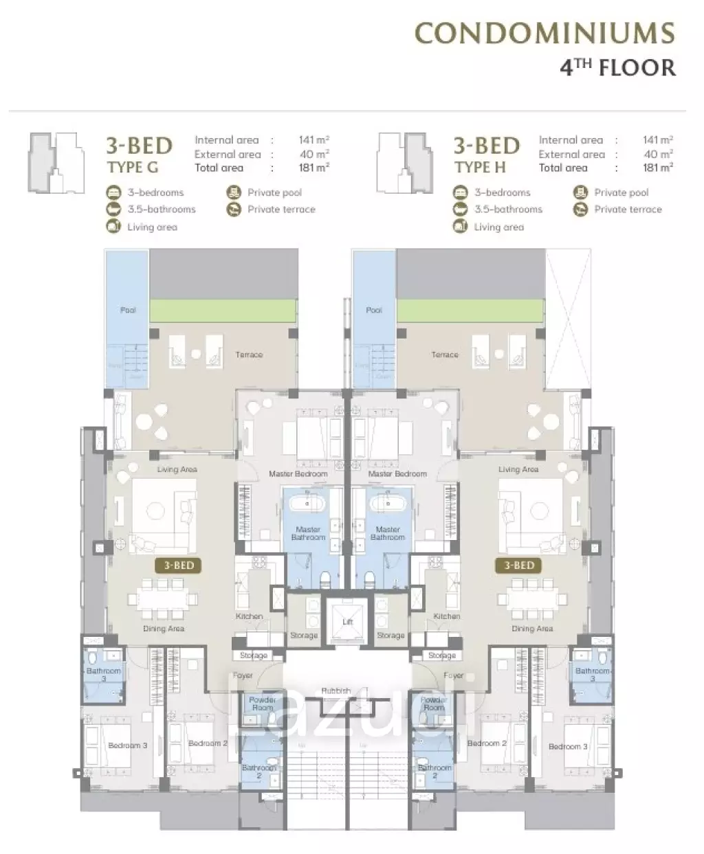3 Bed 3.5 Bath 192 SQ.M Banyan Tree Residence Crestion Hill
