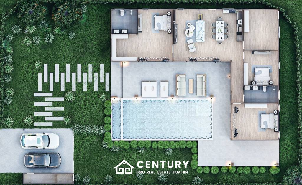 3 Beds 2 Baths 272 SQ.M Narada Villas Phase 3