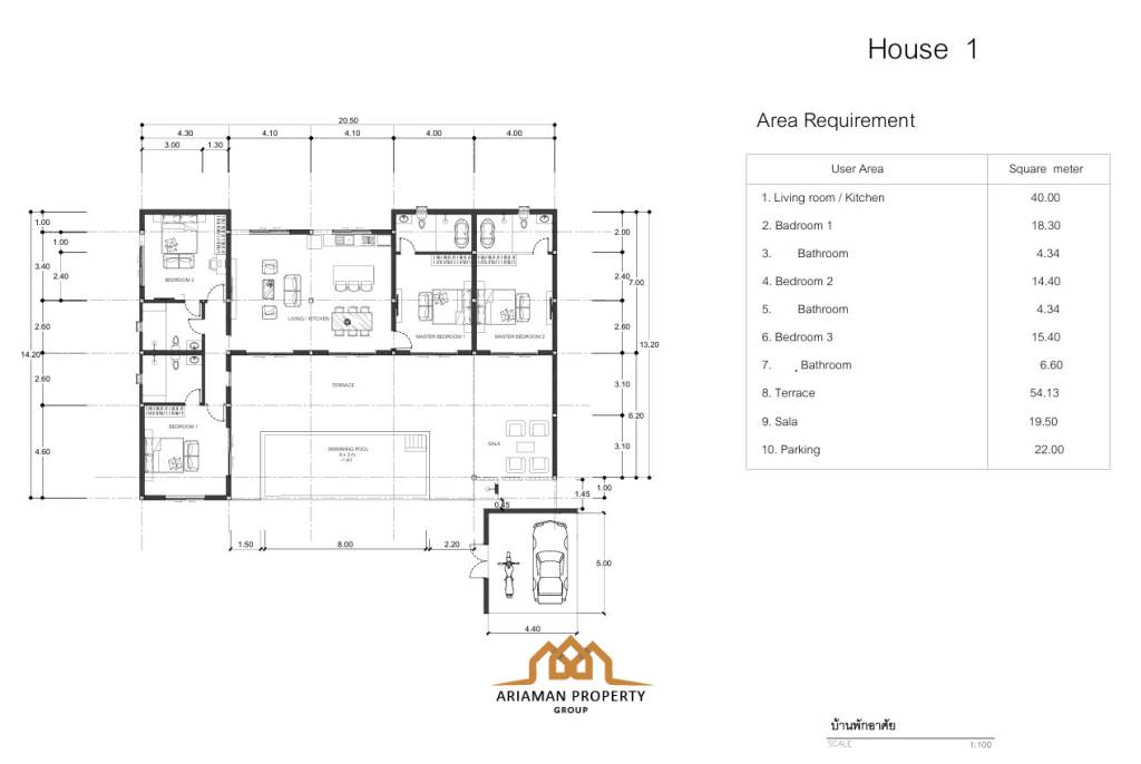 [Leasehold] 3 Bed 3 Bath 103 SQ.M Sunflower Villas