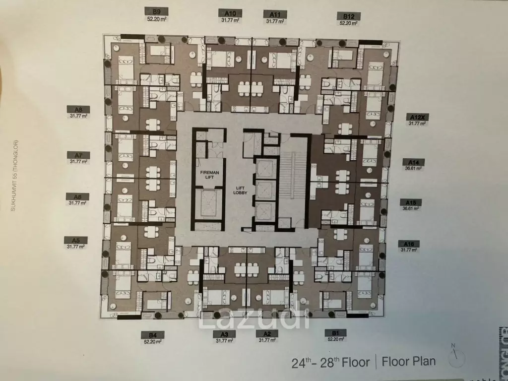 2 Bed 2 Bath 63 SQ.M Noble Form Thonglor