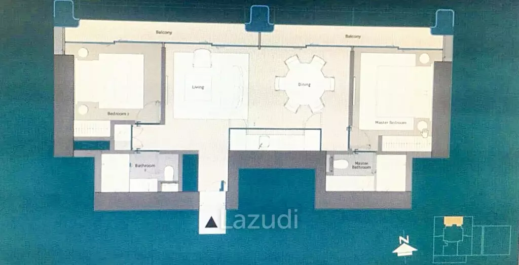 2 Bedrooms 2 Bathrooms 80 SQ.M Nimit Langsuan