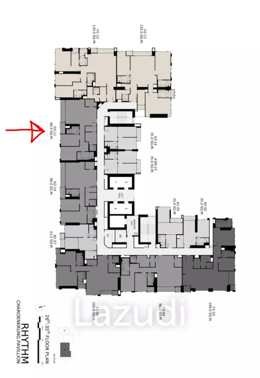 2 Bed 98 SQ.M RHYTHM Charoenkrung Pavilion