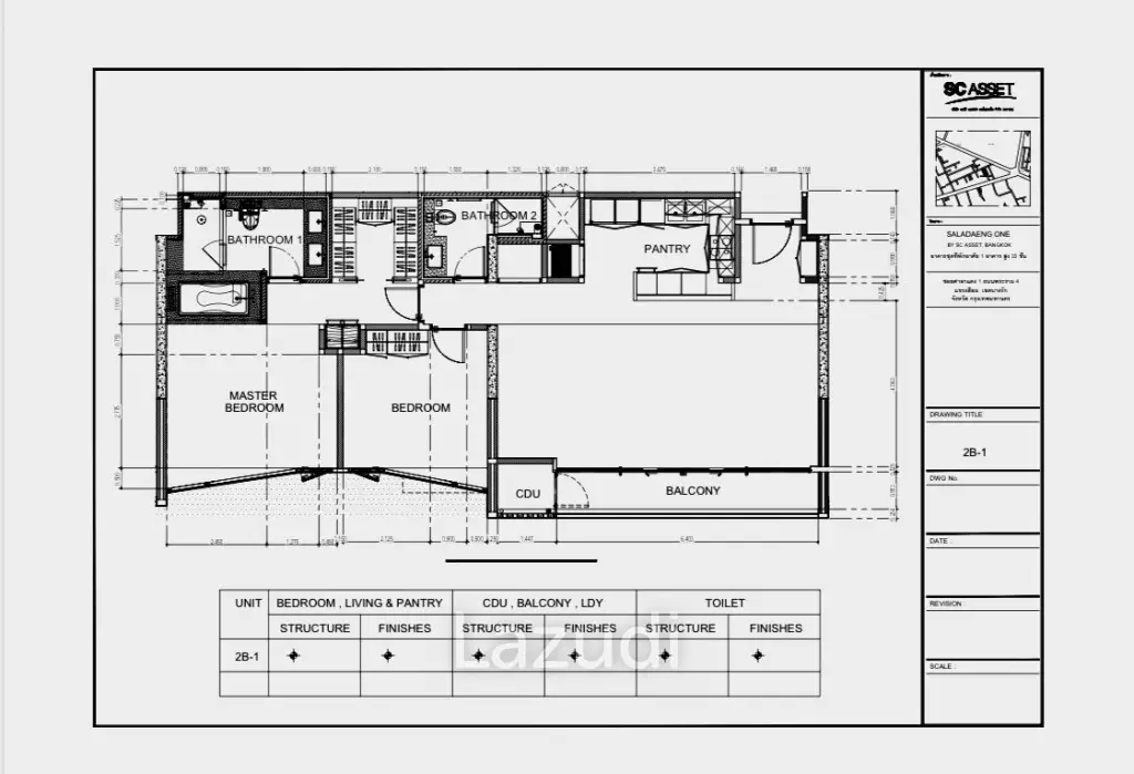 2 Bed 2 Bath 113 SQ.M Saladaeng One