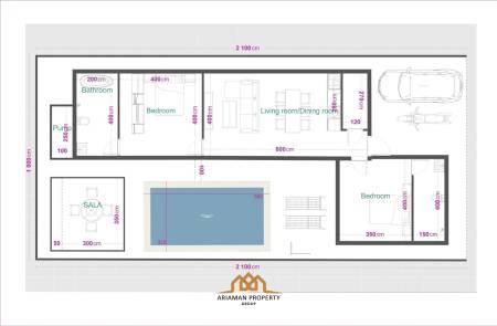 2 Bed 2 Bath 134 SQ.M Mini Kiwi Villa