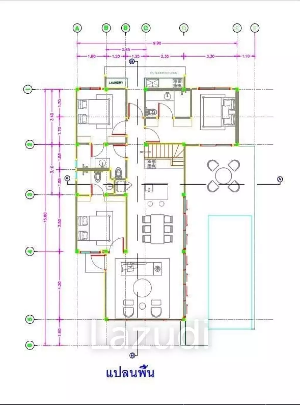 3 beds 3 Baths 199 SQ.M Chaum Haus Pool Villas Phase 4