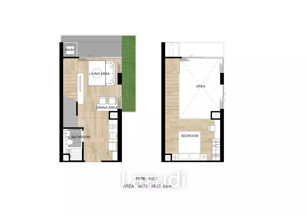 Last Unit ! 1 Bed Duplex 47.18 SQ.M Blossom Condo At Sathorn-Charoenrat