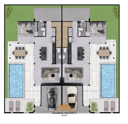 Вилла 220 кв.м. 3 Кровать 3 Ванна