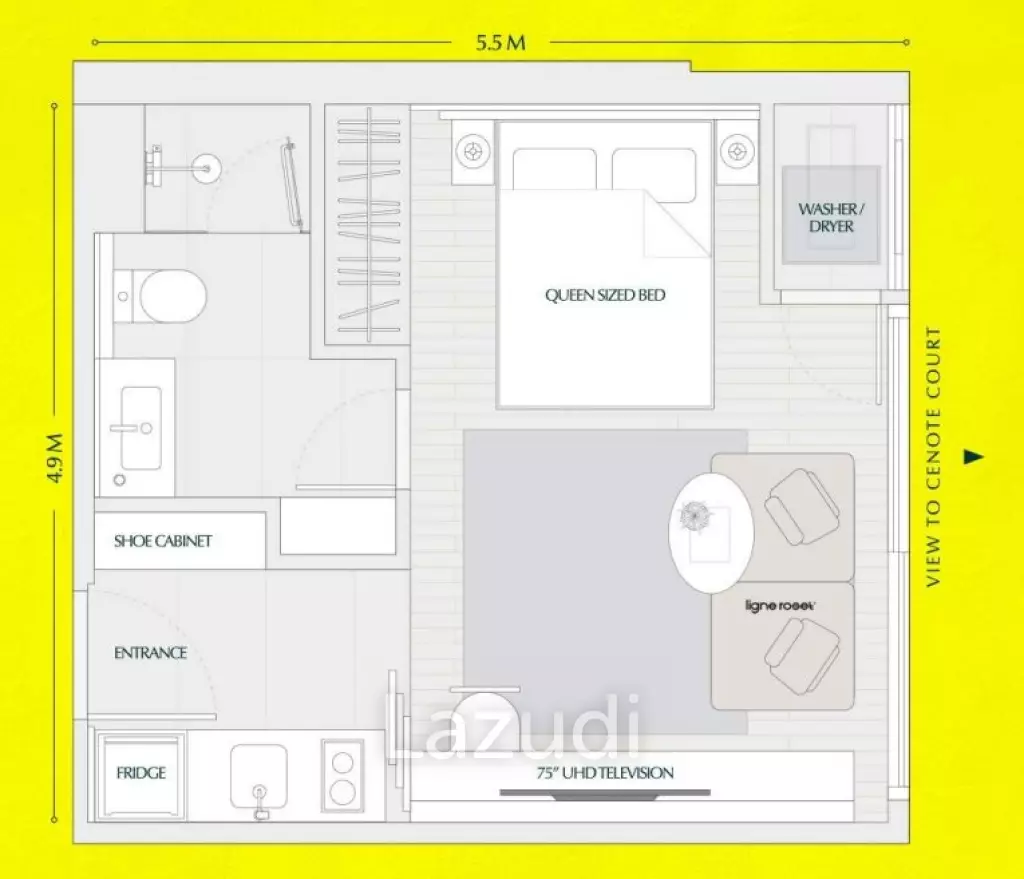 1 Bedroom 1 Bathroom 28.64 SQ.M SCOPE Promsri