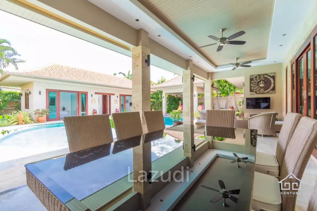 HANA VILLAGE 1 : Beautiful 3 bed Bali style pool villa on Luxury Development close to the beach