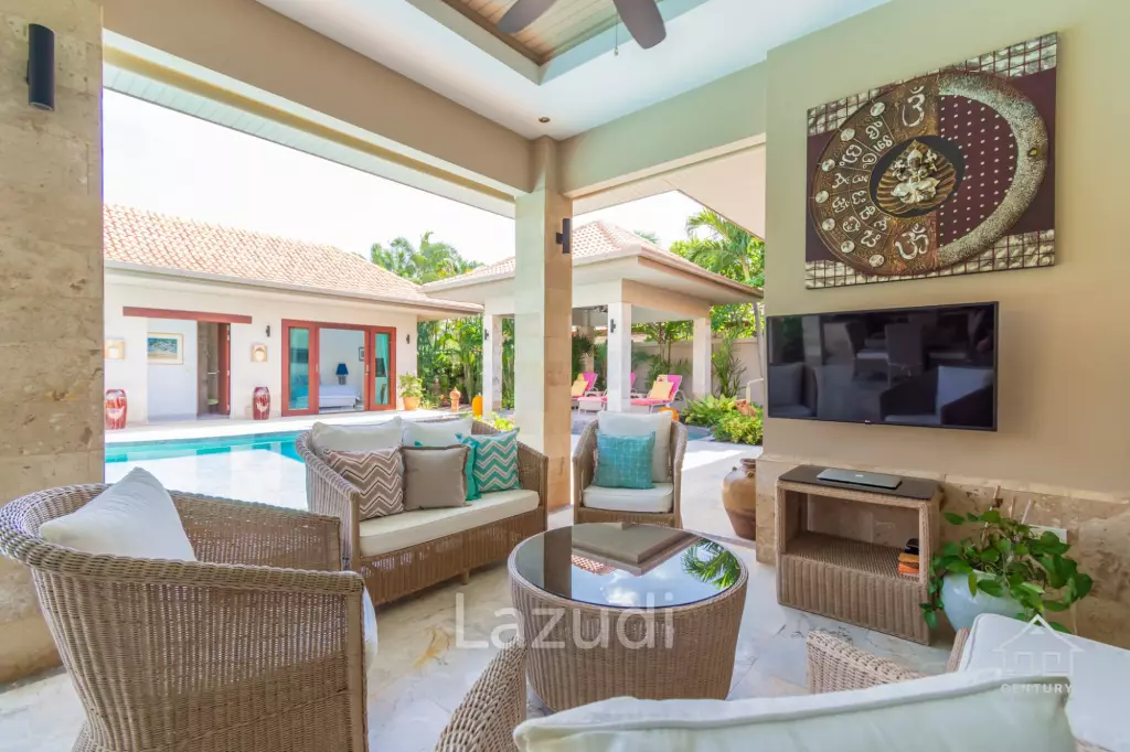 HANA VILLAGE 1 : Beautiful 3 bed Bali style pool villa on Luxury Development close to the beach
