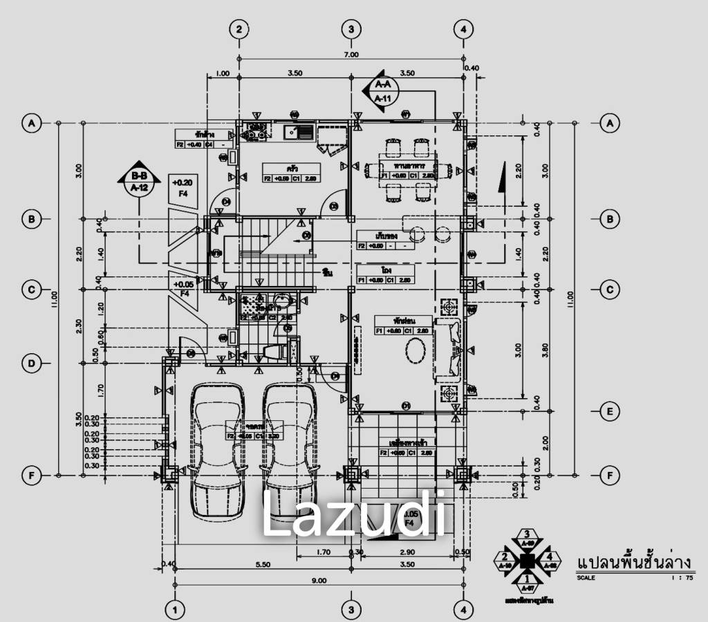 บ้าน 2 ชั้น 3 ห้องนอนสำหรับขายใน ต.นางแล