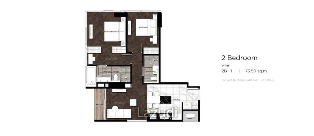 2 Bed 2 Bath 72.36 SQ.M. The Esse Sukhumvit 36