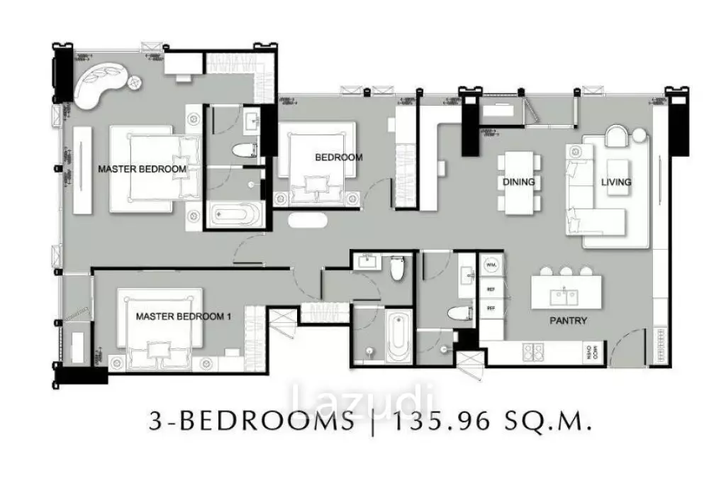 2 Bed 2 Bath 135.96 SQ.M. Hyde Heritage Thonglor