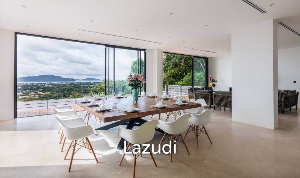 5-Bedroom Ultra-Modern Pool Villa with Stunning Chalong Bay Views for Rent