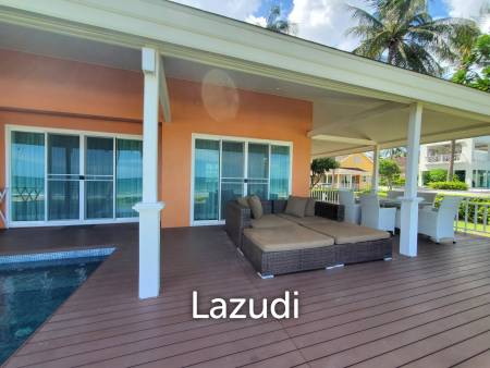 Absolute beachfront 3 bed pool villa in a resort