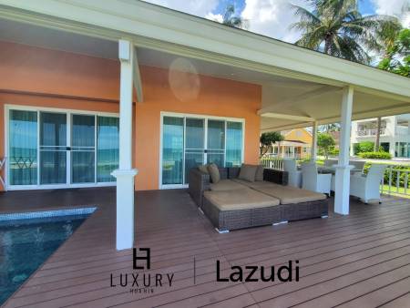 Absolute beachfront 3 bed pool villa in a resort