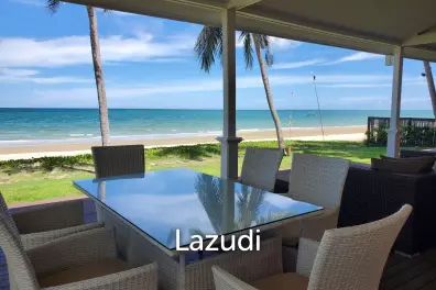 Absolute beachfront 3 bed pool villa in a resort