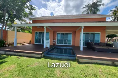 Absolute beachfront 3 bed pool villa in a resort