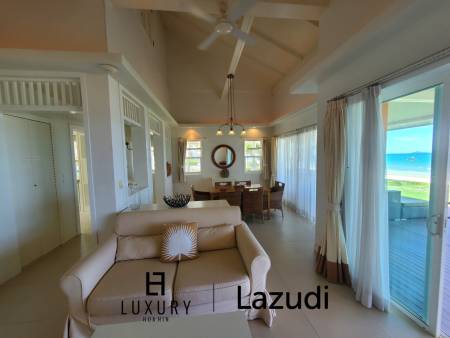 Absolute beachfront 3 bed pool villa in a resort